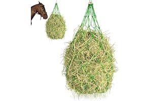 Dwafill Rete per Fieno Cavalli, Rete Fieno Cavalli Maglia Larga 12,5 x 12,5 CM, Grande Rete da Fieno per Cavalli, Adatta per Conservare Pascolo, Fieno, Risparmiando sui Costi di Alimentazione (Verde)