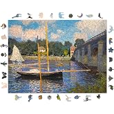 WePuzzleUp Ahşap Puzzle Yetişkin - Claude Monet Argenteuil K&ouml;pr&uuml;s&uuml; - 450 Par&ccedil;a, 29 x 39 cm - Yapıştırıcı Folyo Dahil - Benzer