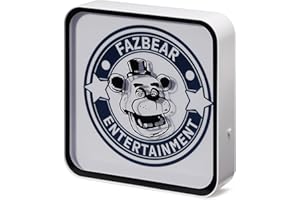 Numskull Official Five Nights at Freddy's Acrylic Logo Desk Lamp Wall Light for Bedroom, Office, Home, Study, Work - Official FNAF Merchandise