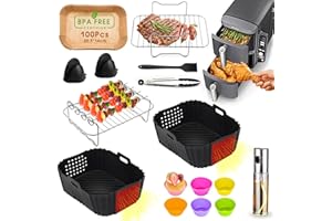 HUMTEOXI Akcesoria Ninja Heißluftfritteuse, Air Fryer dla Ninja Double Stack XL SL400EU 9,5L, Akcesoria do podwójnego kosza do smażenia powietrzem SL400EU/SL400EUCP, BPA-free