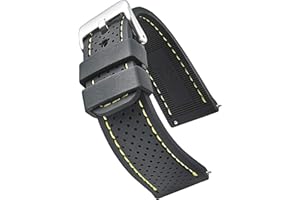 STUNNING SELECTION ALPINE Premium Quality Sporty Silicone Waterproof Watch Band with quick release - Soft Rubber Watch Strap - Assroted Colors - 20 mm, 22 mm, 24 mm & 26 mm