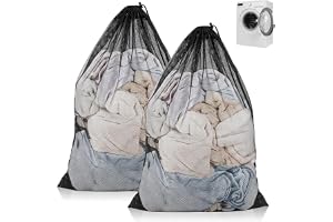 BLNC 2-pack Tvättpåsar, 70 x 90 cm Tvättnät för Tvättmaskin för Sängkläder, Gosedjur och Stora Kläder, med Dragsko