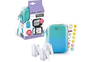 CANAL TOYS photo_creator Instant Print Camera Case, Carry and Protect Your Camera, 3 Extra Refill Paper Rolls, Extra Stickers, Shockproof, Protects from Splashes