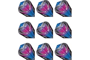 RED DRAGON Peter Wright V-Standard Serpiente Negro Transparente Dart Flights- 3 juegos por paquete (9 vuelos de dardos en total)