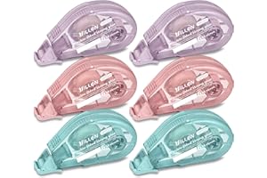 WEHOOM Kleberoller Doppelseitig, 6 Stück Klebemaus Roller, 6m x 6mm Fotokleber Roller, Kleberoller Maus, Glue Tape Roller, Kleberoller Geeignet für Scrapbooking Fotos Bastelarbeiten Schulen Büros