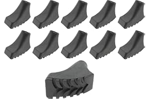 DER KLEINE HANDWERKER 10 almohadillas de goma para trekking – 5 pares de amortiguadores de marcha nórdica – Conteras para Bastones – para todos los modelos habituales – Patas de asfalto rectangulares