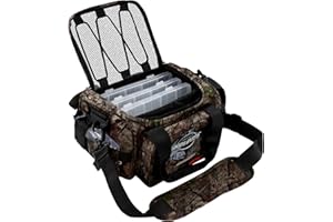 ‎NORMANI normani Angeltasche wasserdichte Forellenseetasche mit 4 Tackle Boxen Köderboxen Spinnfischentasche Angelbox Angelzubehör Angelrucksack für Angler Farbe Hunting Camo