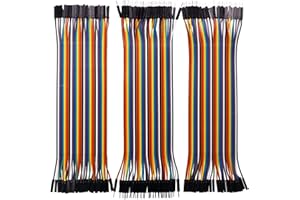 VIPMOON 120 Pcs Multicolored Dupont Wire, Breadboard Jumper Wires, 40pin Male to Female, 40pin Male to Male, 40pin Female to Female Breadboard Ribbon Cables