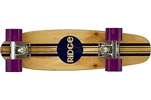 Ridge Skateboards Complete 55cm Maple Wooden Retro 22” Mini Cruiser Board