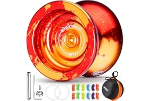 MAGICYOYO Dual Purpose Yoyo N11, Professional Responsive & Unresponsive Yoyo, Pro Trick Yo Yo for Kids and Adults, Festival Logo Design, Metal Yo-Yo with 12 Extra Strings, Bearing Kit, Case