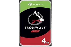 Seagate IronWolf 4 To, Disque dur interne NAS HDD, CMR 3,5" SATA 6 Gbit/s 5 900 tr/min, 64 Mo de mémoire cache, pour NAS RAID, services Rescue valables 3 ans (ST4000VN008)