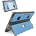 SSS·GRGB Protective Case for Microsoft Surface Pro 7+/7/6/5/4/Pro LTE 12.3-Inch - Slim All-in-One Rugged Cover with Hand Strap, Compatible with Type Cover Keyboard & Adjustable Stand (Blue)
