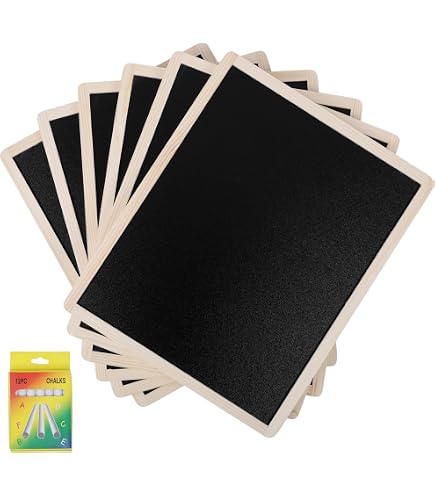 WONDAY Ardoise Noire Double Face 400 X 600 Mm – Cadre Bois Robuste, Idéale École, Maison & Bureau