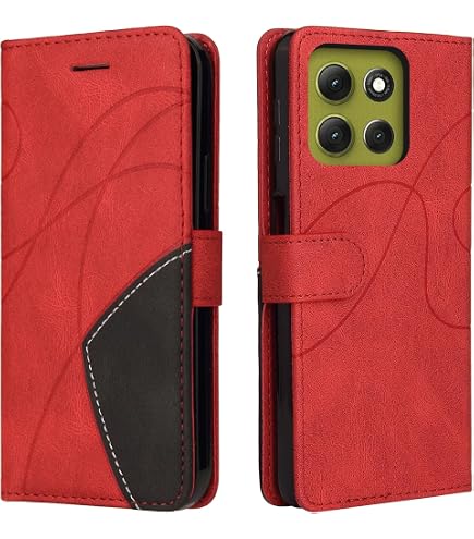 Motorola Moto G5S Hülle Im Brieftaschen-Design – Mit Standfunktion, Kartenfach & Magnetverschluss, Lederoptik