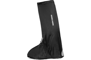 REBELHORN Thunder Funda Impermeable para lluvia para Botas de Moto | Suela Antideslizante | Bandas Elásticas | Elementos Reflectantes