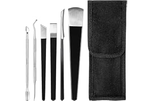 DREAMARK 6 Pcs Kit Pedicure Professionnel pour Pieds Couteaux de Pédicure Lime pour Pieds outil de soin pour Cueillir Cors Enlever Peau Morte Réparer Ongles Épais