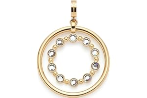 JEWELS BY LEONARDO Anhänger Clip & Mix Bobby • Ketten-Anhänger aus goldfarbenem Edelstahl • beweglicher Innenring • Schmuck Geschenk für Frauen • 024944