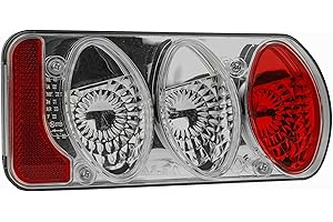 Eufab 11502 - Faro trasero completo para portabicicletas (ahumado, derecho)