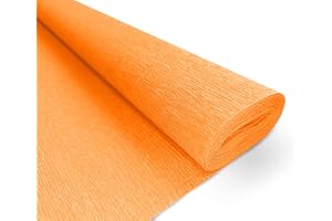 Interdruk Carta crespa Premium 105 Pomarańczowy 200 x 50 cm, Colore Arancione, Large, BIKW105