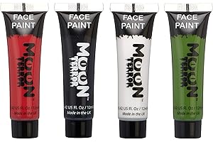 Moon Terror Halloween Peinture pour le visage Peinture pour le corps | Maquillage SFX, maquillage avec effets spéciaux (Set de 4)