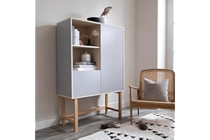NOA AND NANI Järstorp Display Cabinet in Grey & Oak Finish