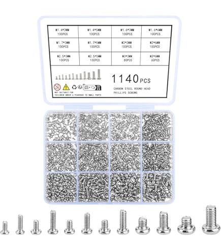 Qrity 50 Piezas Tornillos De Cabeza Avellanada, M2 X 8mm Torx Tornillos, Tornillos De Máquina, Tornillos Cabeza Plana Tornillo De Acero Al Carbono