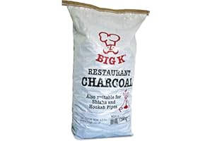 Big K El Cubano Restaurant Grade Charcoal, 15kg Bag Marabu Lumpwood Charcoal