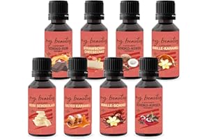 my beauties - Flavour Drops Special Mix Bundle - 8x 30 ml - Vanille-Karamell, Vanille-Schoko, Schoko-Kirsch, Schoko-Kokos, Schoko-Rum, Salted-Karamell, Strawberry-Cheesecake & Weiße-Schokolade