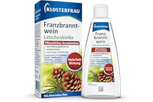‎KLOSTERFRAU Klosterfrau Franzbranntwein Latschenkiefer | 400 ml Doesierflasche | lindert Schmerz | wirkt durchblutungsfördernd | entspannt die Muskulatur | bei Muskel- und Gelenkschmerzen