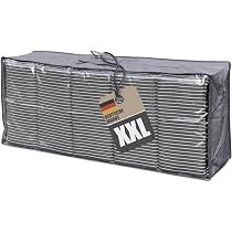 aufbewahrung sitzauflagen tasche Aufbewahrungstasche für Gartenauflagen 125x32x50cm aus 600D Polyester | Gartenpolster für Auflagen Stifte Halter Farbe:Silber/Grau Kaufe Feuerfeste Geldtasche Flammwidrig