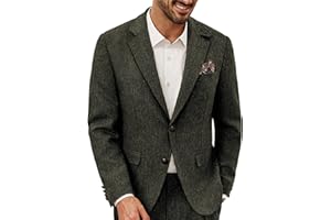 PJ PAUL JONES Blazers - Chaqueta de mezcla de lana para hombre, chaqueta de tweed vintage