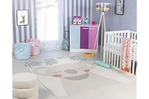 Surya Koala Kids Rug - Childrens Rugs for Bedroom, Animal Rug for Bedrooms, Area Carpet for Kids Room, Nursery or Playroom - Baby Bedroom Accessories for Boys & Girls, Beige and Ivory, 80x150cm