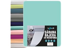 Dreamzie Sabanas 150 x 200 Ajustable - Microfibra Ultra Suave Oeko Tex Certificado - Ropa de Cama 150x200 - Turqueza