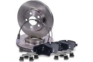 HOMRY BESTPRICE Juego de frenos eje delantero incl. discos de freno ventilados Ø 294 mm + pastillas de freno delanteras + contacto de desgaste