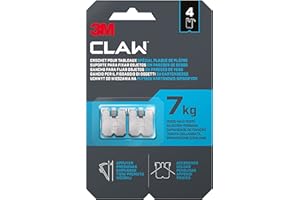 ‎3M CLAW 3M CLAW Gipskartonhaken für Gipskarton 7kg 3PH7-4WMR 4 Haken Stahl
