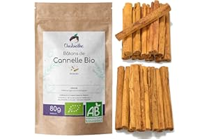 Chabiothé - Bâtons de Cannelle BIO entier 7 cm - tuyau ceylan - 80g
