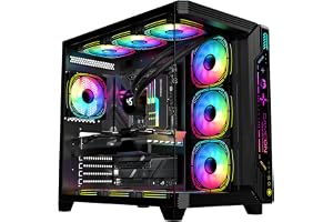 GAMEON PULSE-M Gaming PC Case – ATX/M-ATX/ITX Support, Tempered Glass, ARGB+PWM Lighting, Pre-installed 7 Fans, 360mm Water Cooling Ready