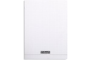 Clairefontaine Calligraphe 18130C Zeszyt zszywany - A4 21x29,7 cm - 96 stron w kratkę - biały papier 90 g - przezroczysta okładka z tworzywa sztucznego, przezroczysta okładka