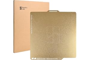 CCTREE Bamboo Original Double Sided Textured PEI Build Plate 257x257MM for Bambu Lab X1C/X1/X1E/P1P/P1S/A1 PEI Spring Steel Sheet Removable Flexible Build Plate