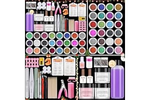 Yokilly Acrilico Per Unghie Kit,Polvere Acrilica Unghie Con Colori Rosa Bianco Trasparenti,Kit Per Unghie Professionali In Acrilico Per Principianti L'allungamento Delle Unghie