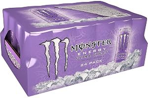 Monster Energy Ultraviolett, sockerfri energidryck, 16 Fl Oz (paket med 24)