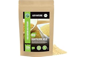 Alpi Nature Senape in Polvere BIO Bianca Gialla 250g, Semi di Senape Bianca Gialla bio Macinati