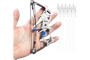 TIETHEKNOT Mini-Bogenschießbogen-Set Mini-Recurve-Bogen Mini-Jagdbogen Mini-Compoundbogen-Katapult RH/LH