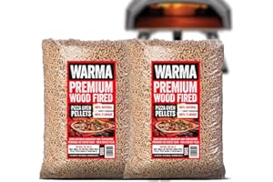 WARMA 2 x 10kg Bags Eco Premium Pizza Oven Wood Pellets 100% Natural - Easy to Light - Suitable for Ooni Uuni Ninja Nero Dellonda Outdoor Garden Cooking Pellet Operated Stoves Wood Fired Grill Pizza Ovens