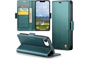 Rerzoiro Funda para Apple iPhone 16e, Funda de Cierre Magnético, Cartera de Cuero PU con [Bloqueo RFID], Soporte, Ranura para Tarjetas, Carcasa de Libro, Case para iPhone 16e, Turquesa