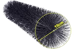 Dachrinnenbürste; Ø 15 cm - aus deutscher (eigener) Produktion mit besonders dichtem Besatz, Laubschutz, Marderschutz, Taubenschutz