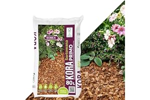 SOBEX Wooden Bark Chippings Mulch for Garden 10-20mm / 80 L Landscaping Surfacing Play Area Flower Safety