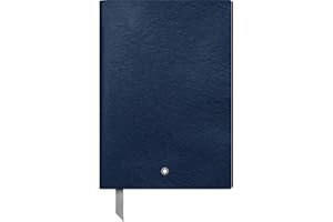 Montblanc Notebook 113639 Fine Stationery #146 – skórzany notatnik A5 w kratkę z miękką okładką – kolor: indygo – 192 strony