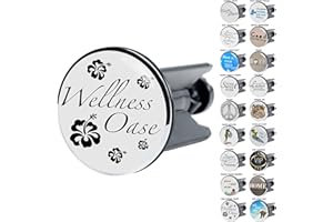 ‎SANILO Sanilo Waschbeckenstöpsel, viele schöne Stöpsel für das Waschbecken zur Auswahl, universal mit Sprüchen (Wellness Oase)