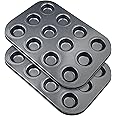 Set 6 Moules à Gros Muffins Acier Revêtement Antiadhérent 7,3 Cm Matho